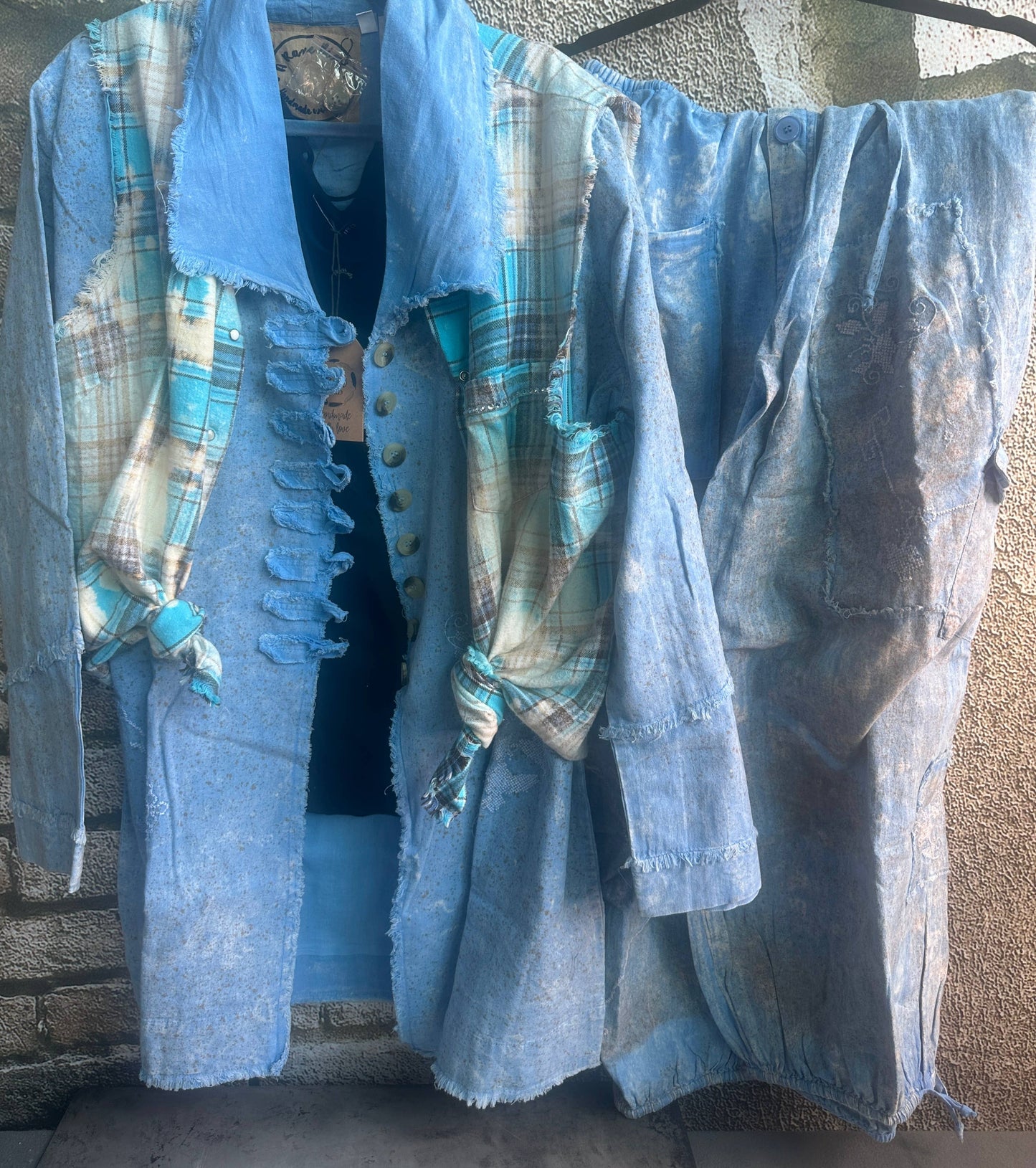 Blue Cross Stitch Genie Pant