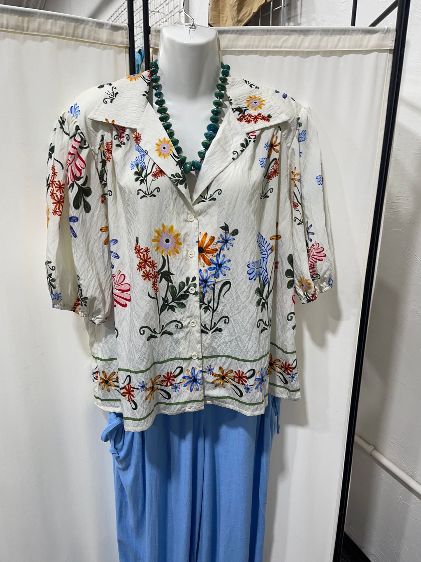 Floral Button Up Blouse