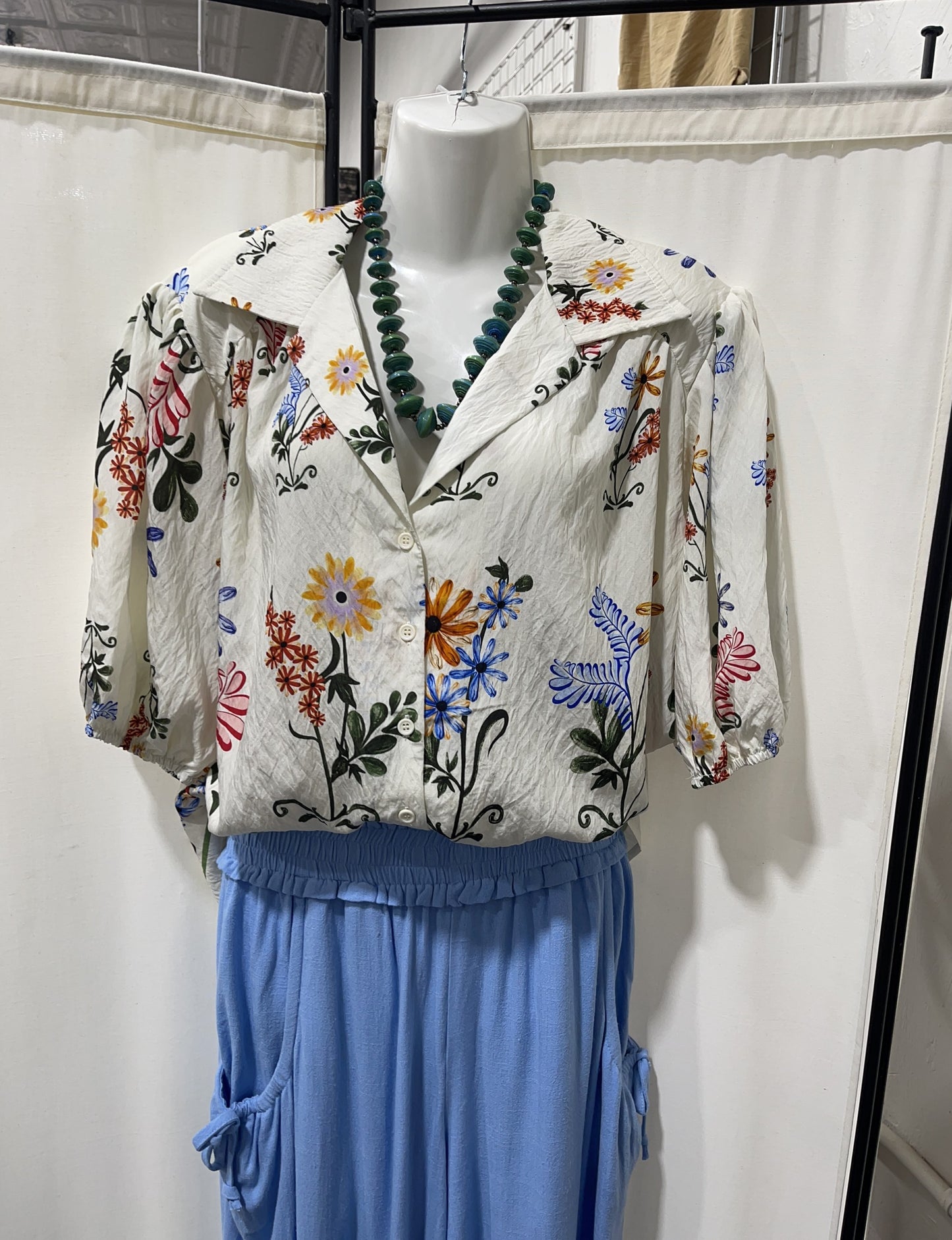Floral Button Up Blouse
