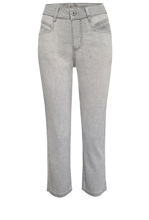 The latest Ethyl fashion must-have: Sleek Line Crop Jeans. Designed with precision, these chic denim crops boast crisp lines for a slimming effect, ensuring you look and feel effortlessly stylish all day long. Light weight Button zip with pockets