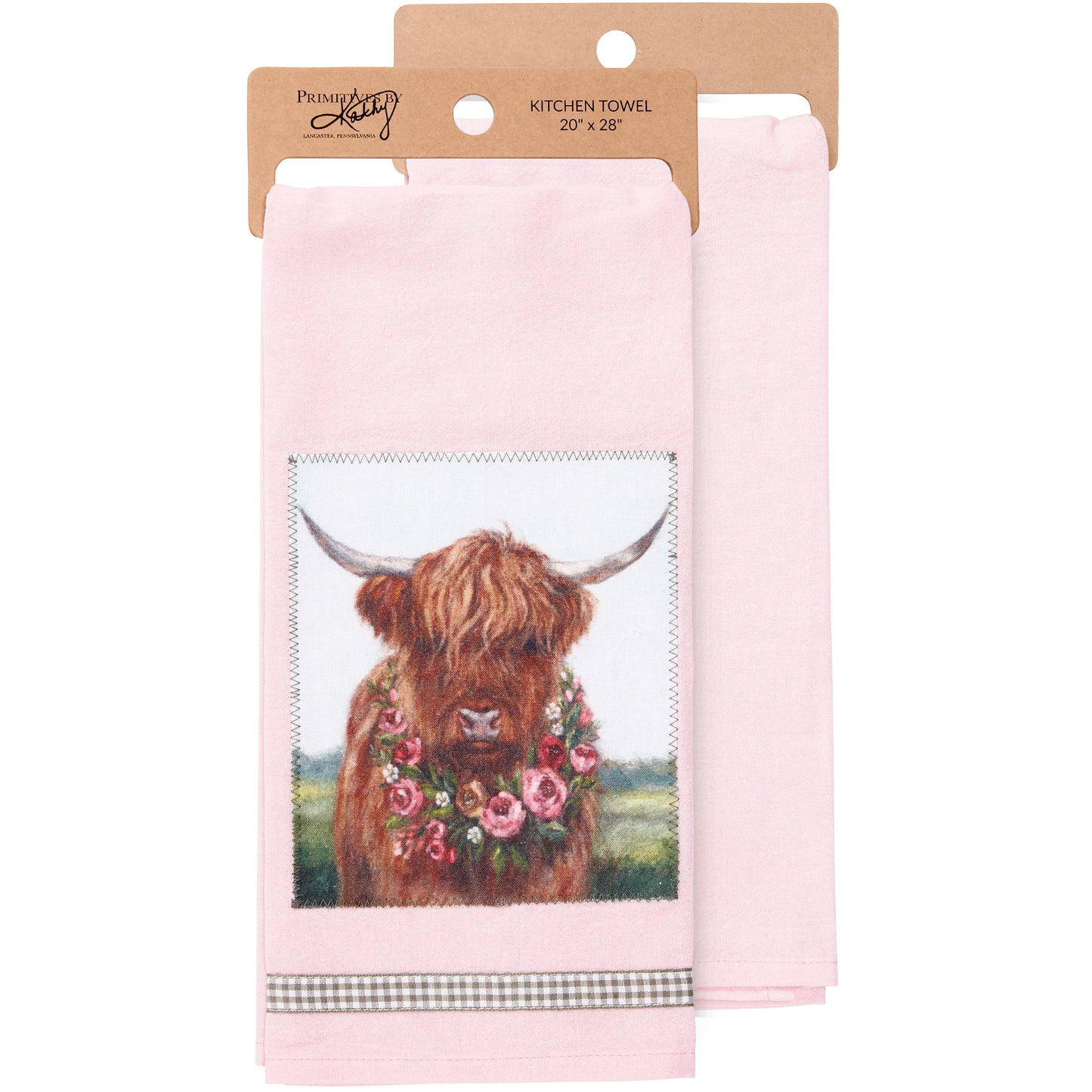 Kitchen Towel Floral Cow 117473