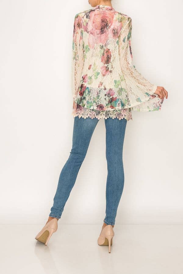 Big Rose Lace Cardigan