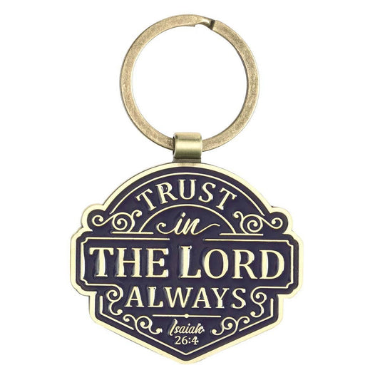 Trust in the LORD Always Key Ring in Gift Tin - Isaiah 26:4