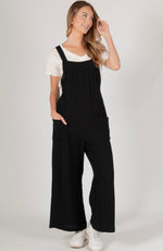 Wide leg overalls