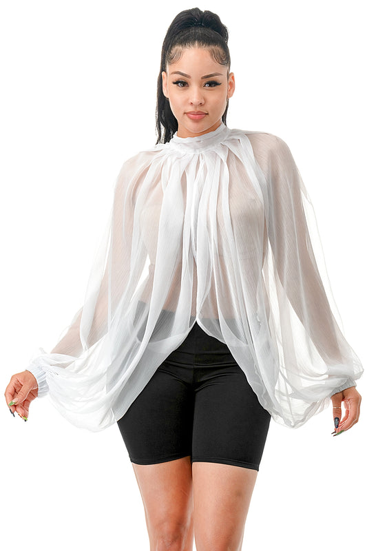 Sheer Overlay Top