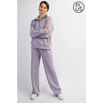 Half zip mock neck pullover lavender