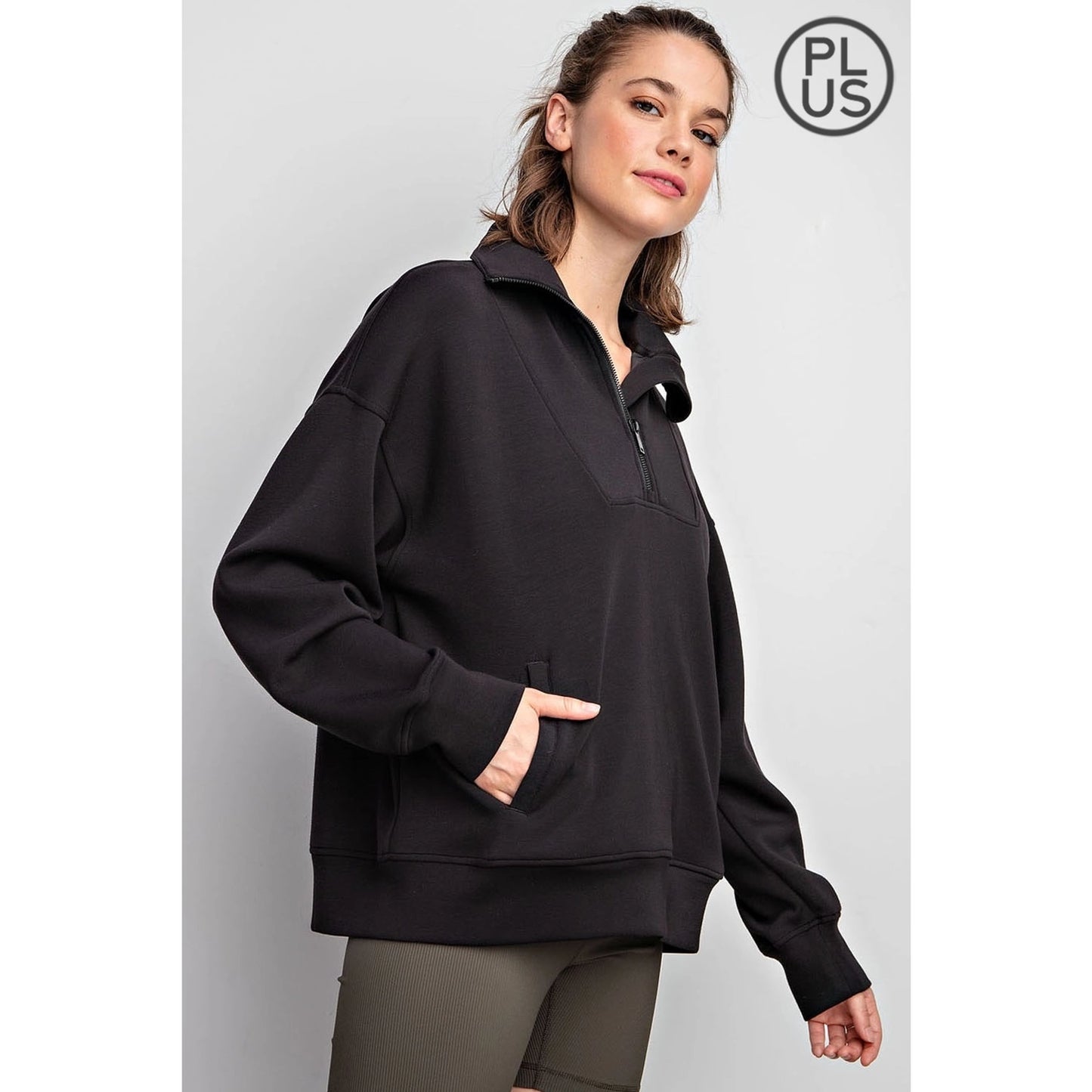 Half zip pullover Black