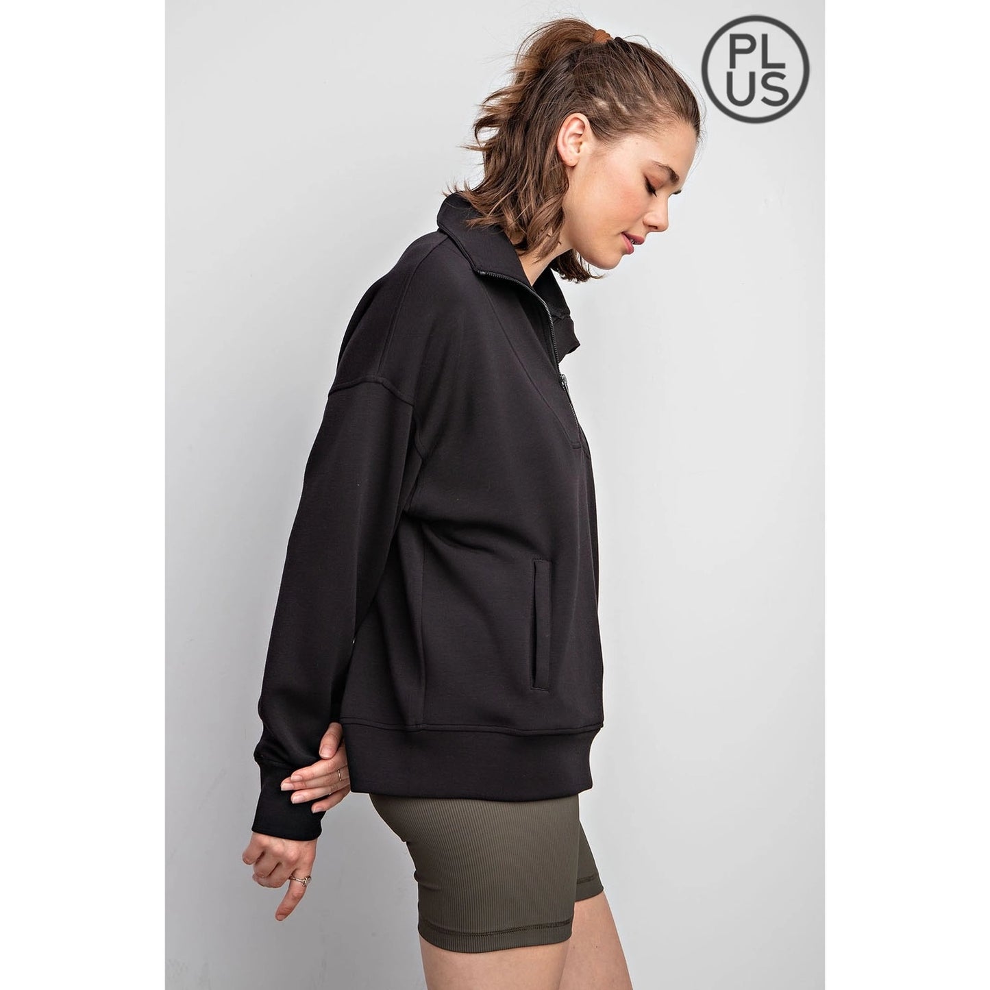 Half zip pullover Black