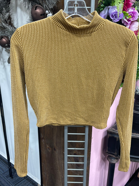 Ribbed Long Sleeve Crop Top