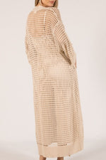 Open Knit Long Cardigan