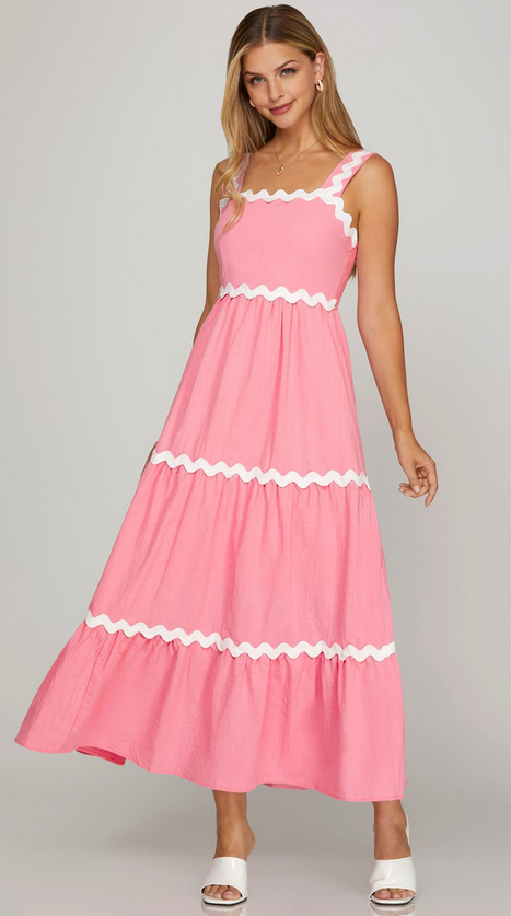 Candy Pink Ankle Lenth Dress