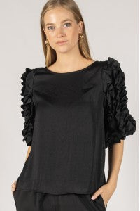 Ruffled Sleeve Top