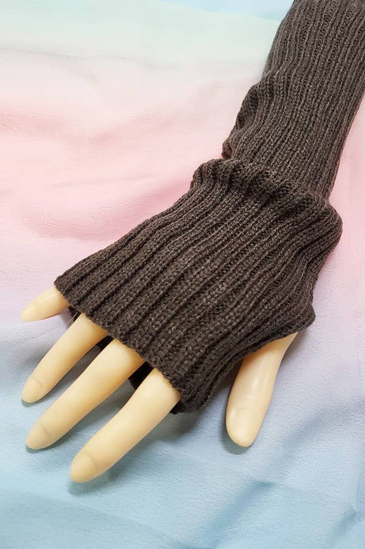 arm  gloves, black, brown, pink, brown, 