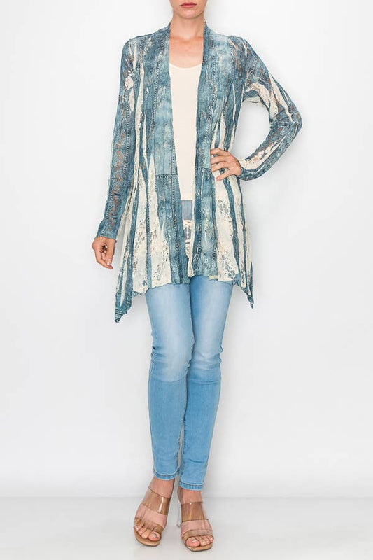 Denim Lace Cardigan