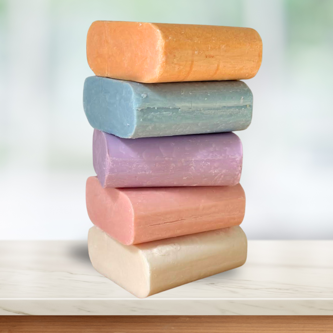 Even the dyes/colorants used for the soaps are natural and corn starched based, same ingredients used for the Color Fun Runs. These bars are paraben-free, gluten-free, sulfate-free, allergen-free, and cold-processed. These bars have a light fragrance, and are random colored bars.&nbsp;