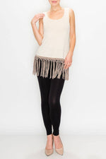 Beige Fringe Cami